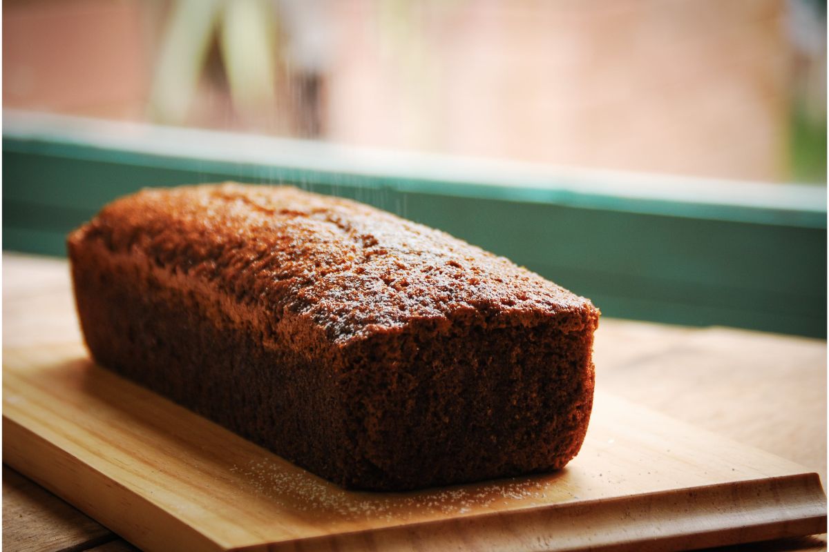 Bolo de banana com aveia